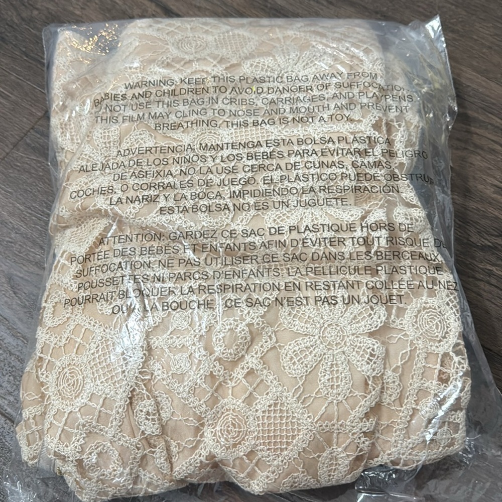 NWT! By Anthropologie Lace Basque-Waist Mini Dress in Ivory - Multiple🛋️🍊🪑 - Picture 11 of 13
